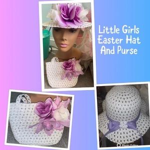 Girls Church Hat and Purse